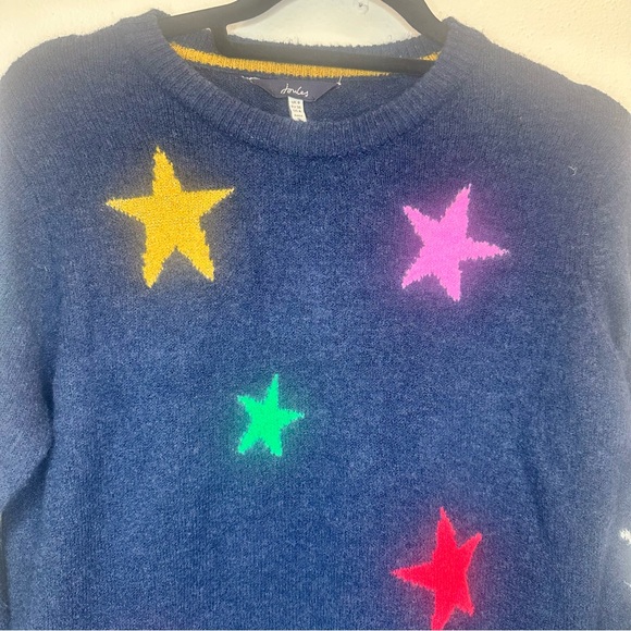 Joules Chantelle Intarsia Navy Star Sweater Size 4 - Picture 3 of 14